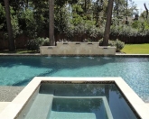 Geometric pool with geometric spa